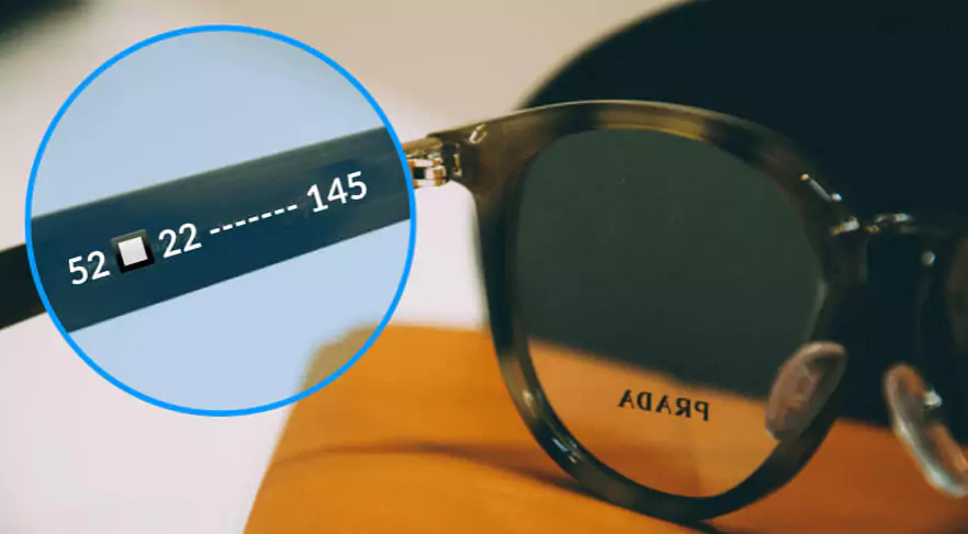 Check the size of your current glasses